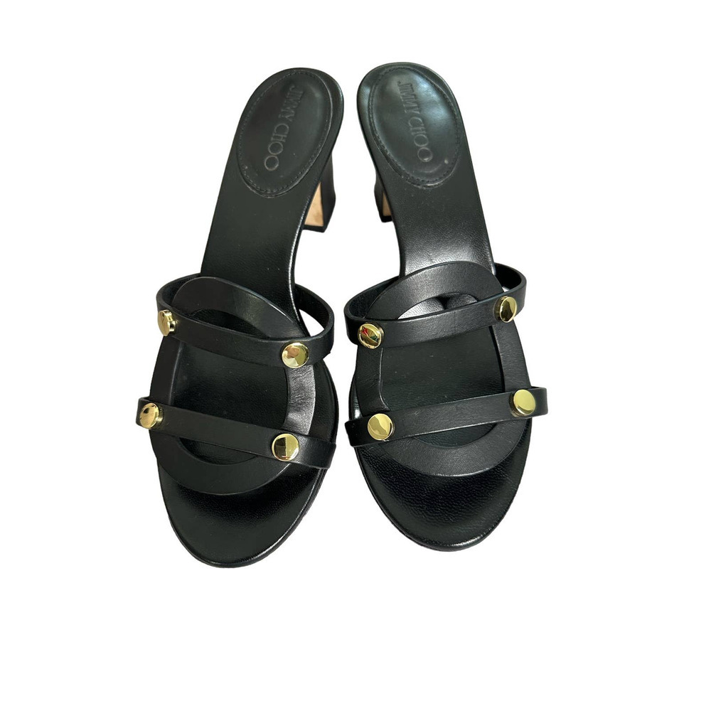 Jimmy Choo‎ Damaris Block Heel Sandal  Black  36.5 - Picture 3 of 8